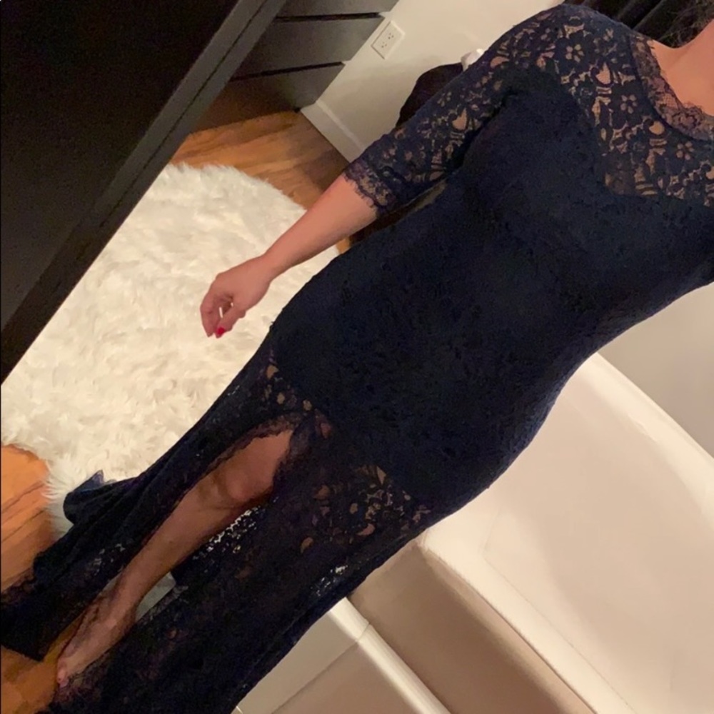Lace dress. A romantic outfit all around